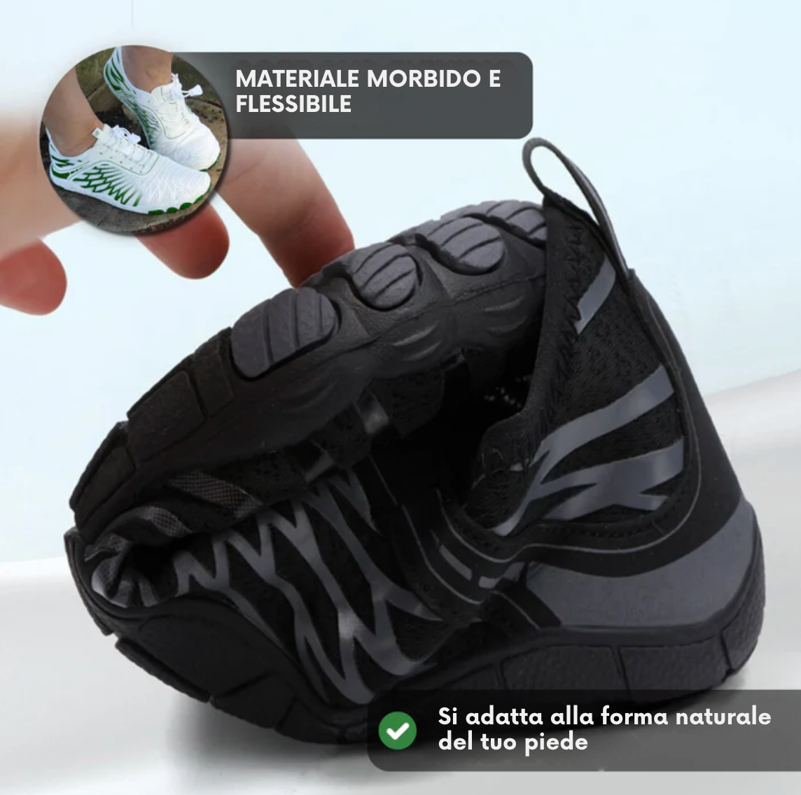 Sanovix Pro – Scarpe barefoot salutari e antiscivolo (unisex)